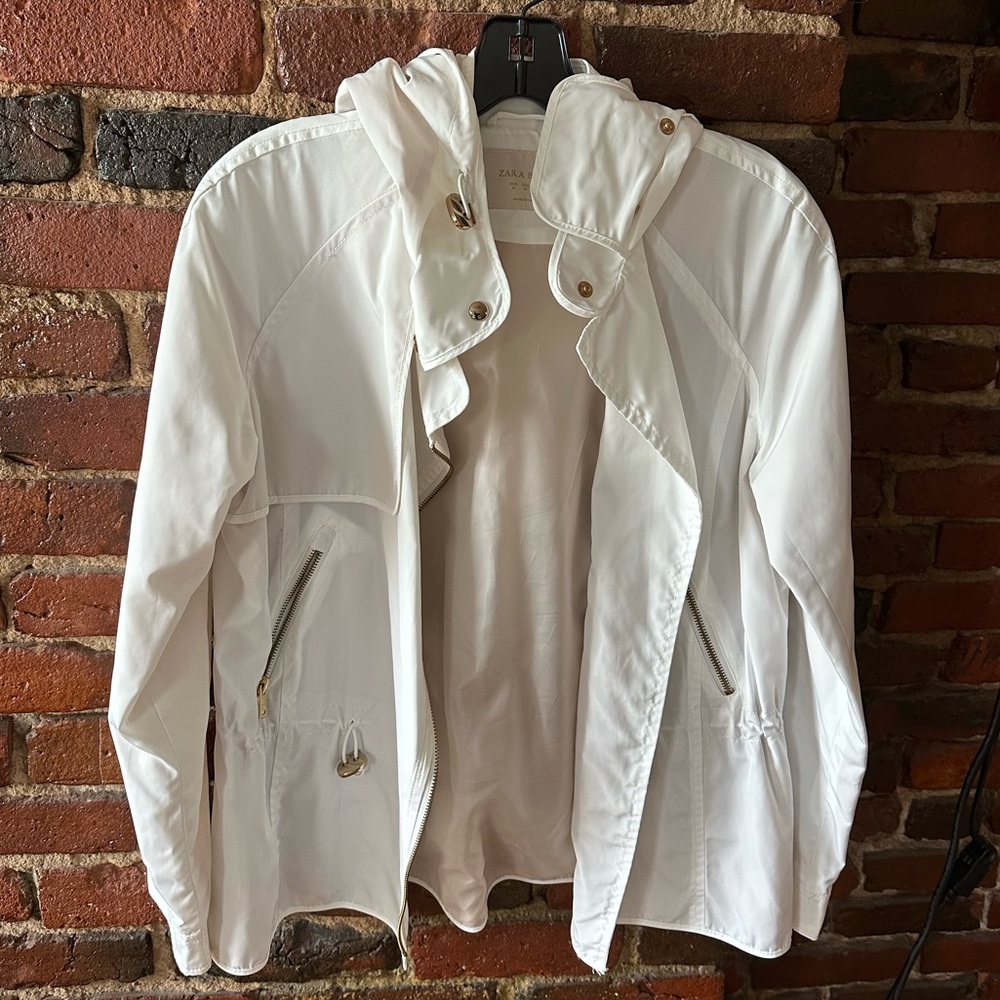 Zara White Utility Jacket